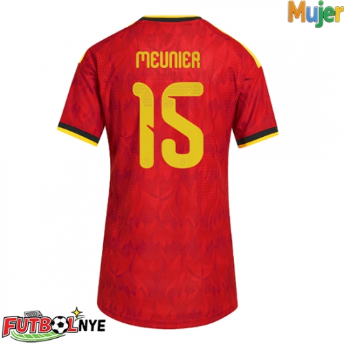 Camiseta Bélgica Thomas Meunier #15 Primera Equipación para mujer Mundial 2026 manga corta